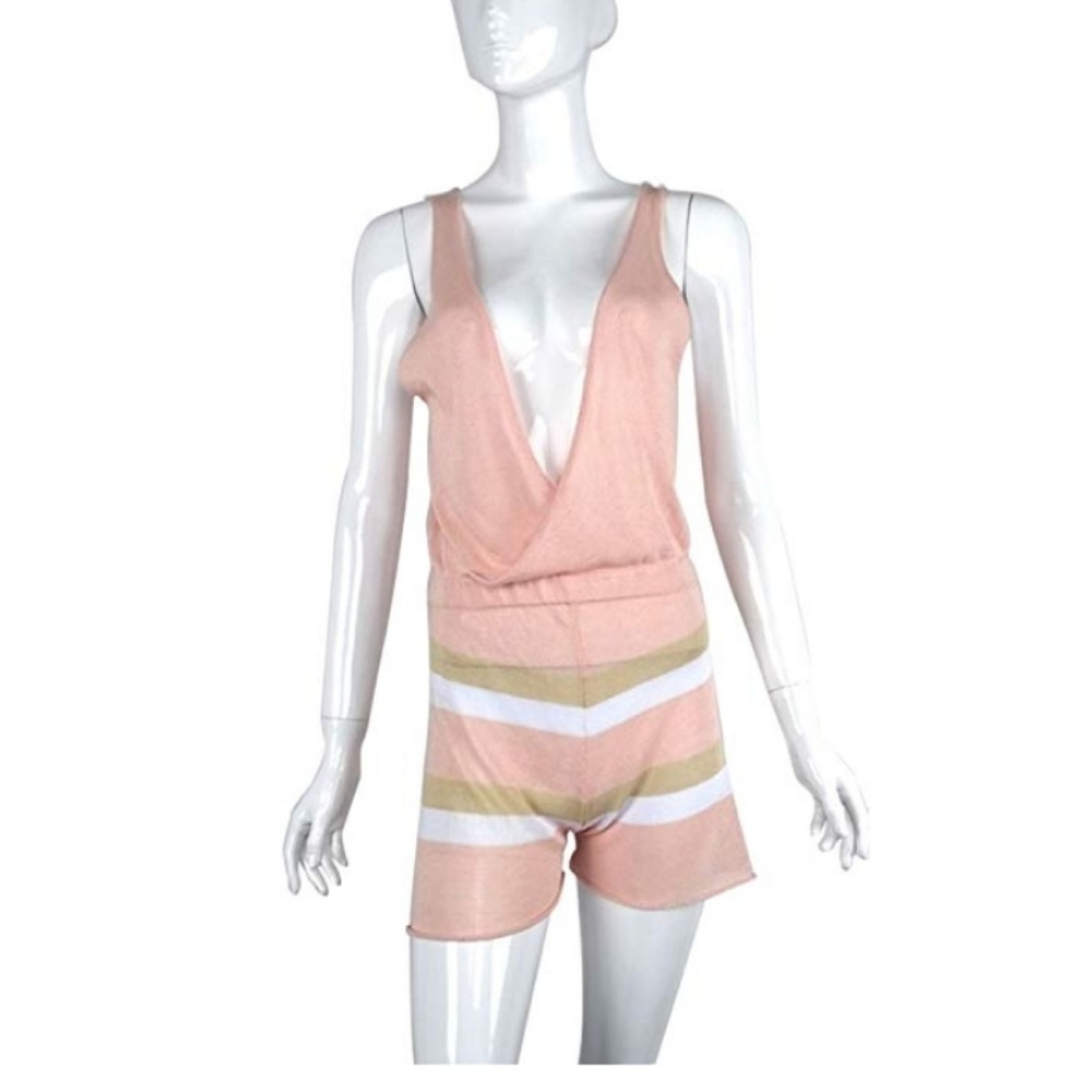 Gli&Elfi Women Cute Pink Peach Summer Romper - Picture 6 of 7